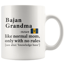 Load image into Gallery viewer, RobustCreative-Bajan Grandma Definition Barbados Flag Grandmother - 11oz White Mug family reunion gifts Gift Idea
