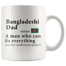 Load image into Gallery viewer, RobustCreative-Bangladeshi Dad Definition Bangladesh Flag Fathers Day - 11oz White Mug family reunion gifts Gift Idea
