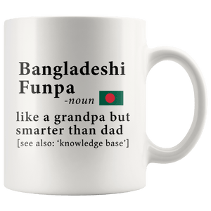 RobustCreative-Bangladeshi Funpa Definition Bangladesh Flag Grandpa Day - 11oz White Mug family reunion gifts Gift Idea