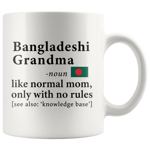 RobustCreative-Bangladeshi Grandma Definition Bangladesh Flag Grandmother - 11oz White Mug family reunion gifts Gift Idea