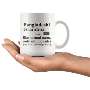 RobustCreative-Bangladeshi Grandma Definition Bangladesh Flag Grandmother - 11oz White Mug family reunion gifts Gift Idea