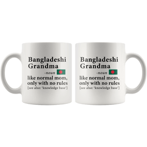 RobustCreative-Bangladeshi Grandma Definition Bangladesh Flag Grandmother - 11oz White Mug family reunion gifts Gift Idea