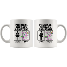 Load image into Gallery viewer, RobustCreative-Physical Therapy Assistant Dabbing Unicorn 20 80 Principle Superhero Girl Womens - 11oz White Mug Medical Personnel Gift Idea
