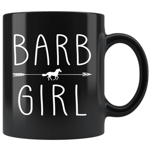 RobustCreative-Barb Horse Girl Gifts Horses Lover Riding Racing - 11oz Black Mug Riding Lover Gift Idea