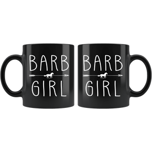 RobustCreative-Barb Horse Girl Gifts Horses Lover Riding Racing - 11oz Black Mug Riding Lover Gift Idea