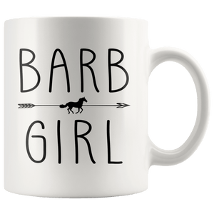 RobustCreative-Barb Horse Girl Gifts Horses Lover Riding Racing - 11oz White Mug Riding Lover Gift Idea