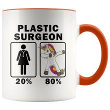 Load image into Gallery viewer, RobustCreative-Plastic Surgeon Dabbing Unicorn 80 20 Principle Superhero Girl Womens - 11oz Accent Mug Medical Personnel Gift Idea
