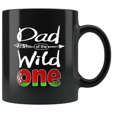 Load image into Gallery viewer, RobustCreative-Belarusian Dad of the Wild One Birthday Belarusian Flag Black 11oz Mug Gift Idea

