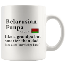 Load image into Gallery viewer, RobustCreative-Belarusian Funpa Definition Belarusian Flag Grandpa Day - 11oz White Mug family reunion gifts Gift Idea
