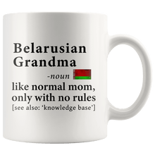 Load image into Gallery viewer, RobustCreative-Belarusian Grandma Definition Belarusian Flag Grandmother - 11oz White Mug family reunion gifts Gift Idea
