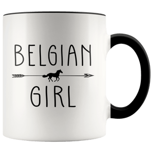 RobustCreative-Belgian Horse Girl Gifts Horses Lover Riding Racing - 11oz Accent Mug Racing Lover Gift Idea