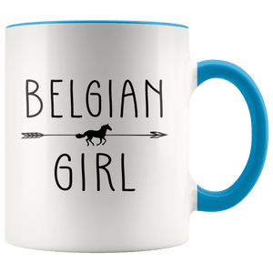 RobustCreative-Belgian Horse Girl Gifts Horses Lover Riding Racing - 11oz Accent Mug Racing Lover Gift Idea