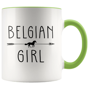 RobustCreative-Belgian Horse Girl Gifts Horses Lover Riding Racing - 11oz Accent Mug Racing Lover Gift Idea