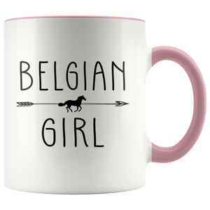 RobustCreative-Belgian Horse Girl Gifts Horses Lover Riding Racing - 11oz Accent Mug Racing Lover Gift Idea