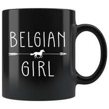 Load image into Gallery viewer, RobustCreative-Belgian Horse Girl Gifts Horses Lover Riding Racing - 11oz Black Mug Riding Lover Gift Idea
