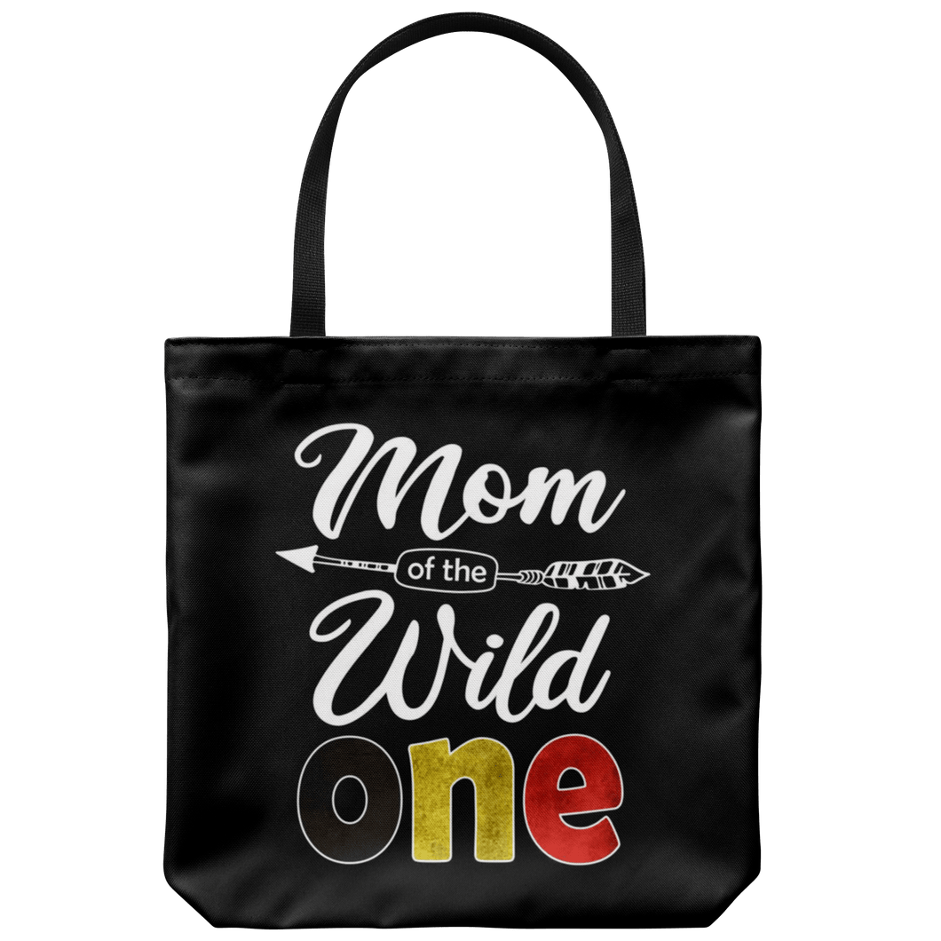 RobustCreative-Belgian Mom of the Wild One Birthday Belgium Flag Tote Bag Gift Idea