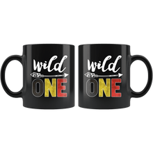 Load image into Gallery viewer, RobustCreative-Belgium Wild One Birthday Outfit 1 Belgian Flag Black 11oz Mug Gift Idea
