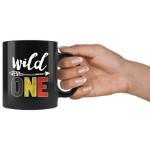 Load image into Gallery viewer, RobustCreative-Belgium Wild One Birthday Outfit 1 Belgian Flag Black 11oz Mug Gift Idea

