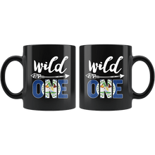 Load image into Gallery viewer, RobustCreative-Belize Wild One Birthday Outfit 1 Belizean Flag Black 11oz Mug Gift Idea
