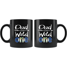 Load image into Gallery viewer, RobustCreative-Belizean Dad of the Wild One Birthday Belize Flag Black 11oz Mug Gift Idea
