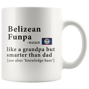 RobustCreative-Belizean Funpa Definition Belize Flag Grandpa Day - 11oz White Mug family reunion gifts Gift Idea