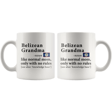 Load image into Gallery viewer, RobustCreative-Belizean Grandma Definition Belize Flag Grandmother - 11oz White Mug family reunion gifts Gift Idea
