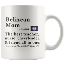 Load image into Gallery viewer, RobustCreative-Belizean Mom Definition Belize Flag Mothers Day - 11oz White Mug family reunion gifts Gift Idea
