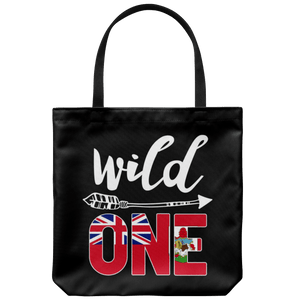 RobustCreative-Bermuda Wild One Birthday Outfit 1 Bermudian Flag Tote Bag Gift Idea