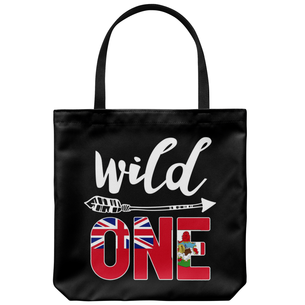 RobustCreative-Bermuda Wild One Birthday Outfit 1 Bermudian Flag Tote Bag Gift Idea