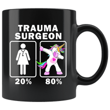 Load image into Gallery viewer, RobustCreative-Trauma Surgeon Dabbing Unicorn 20 80 Principle Superhero Girl Womens - 11oz Black Mug Medical Personnel Gift Idea
