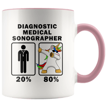Load image into Gallery viewer, RobustCreative-Diagnostic Medical Sonographer Dabbing Unicorn 80 20 Principle Graduation Gift Mens - 11oz Accent Mug Medical Personnel Gift Idea
