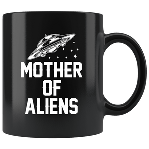 RobustCreative-Funny Alien I Come In Peace Alien Head Quote - 11oz Black Mug sci fi believer Area 51 Extraterrestrial Gift Idea