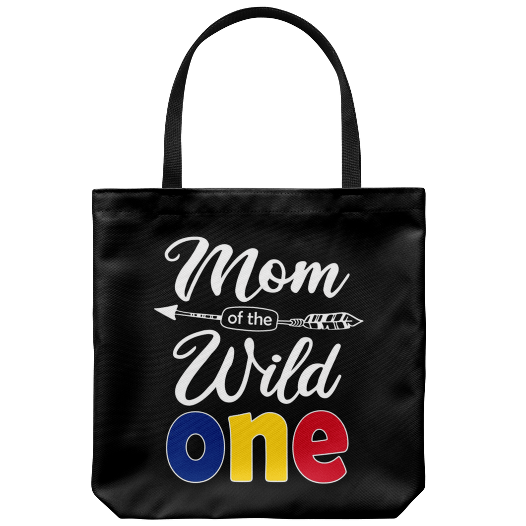 RobustCreative-Romanian Mom of the Wild One Birthday Romania Flag Tote Bag Gift Idea