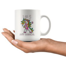 Load image into Gallery viewer, RobustCreative-I am 5 &amp; Magical Unicorn birthday five Years Old White 11oz Mug Gift Idea

