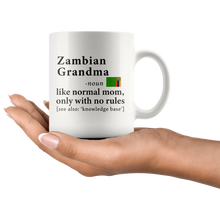 Load image into Gallery viewer, RobustCreative-Zambian Grandma Definition Zambia Flag Grandmother - 11oz White Mug family reunion gifts Gift Idea
