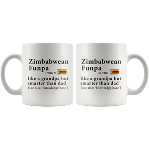 RobustCreative-Zimbabwean Funpa Definition Zimbabwe Flag Grandpa Day - 11oz White Mug family reunion gifts Gift Idea
