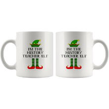 Load image into Gallery viewer, RobustCreative-Im The History Teacher Elf Christmas Teaching&#39;s - 11oz White Mug I Just Really Like to Teach Cute Tiny Humans Gift Idea
