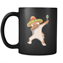 Load image into Gallery viewer, RobustCreative-Dabbing Shiba Inu Dog in Sombrero - Cinco De Mayo Mexican Fiesta - Dab Dance Mexico Party - 11oz Black Funny Coffee Mug Women Men Friends Gift ~ Both Sides Printed
