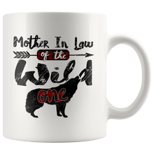 Load image into Gallery viewer, RobustCreative-Strong Mother In Law of the Wild One Wolf 1st Birthday - 11oz White Mug plaid pajamas Gift Idea
