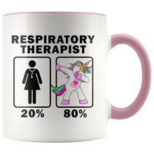 Load image into Gallery viewer, RobustCreative-Respiratory Therapist Dabbing Unicorn 20 80 Principle Superhero Girl Womens - 11oz Accent Mug Medical Personnel Gift Idea
