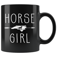 Load image into Gallery viewer, RobustCreative-North Carolina Horse Girl Gifts Carolinian Shape Country for women - 11oz Black Mug Racing Lover Gift Idea
