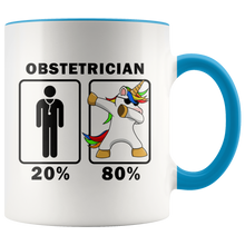 Load image into Gallery viewer, RobustCreative-Obstetrician Dabbing Unicorn 80 20 Principle Graduation Gift Mens - 11oz Accent Mug Medical Personnel Gift Idea
