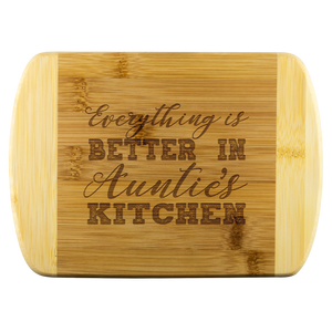 RobustCreative-Everything Is Better in Auntie's Kitchen Auntie Gift Décor Bamboo Cutting Board