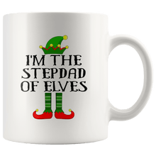 Load image into Gallery viewer, RobustCreative-Im The Stepdad of Elves Family Matching Elf Outfits PJ - 11oz White Mug Christmas group green pjs costume Gift Idea
