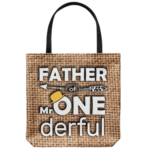 RobustCreative-Father of Mr Onederful  1st Birthday Baby Boy Outfit Tote Bag Gift Idea