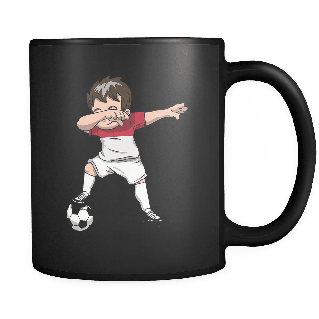 RobustCreative-Dabbing Soccer Boys Monaco Monacan Monaco Gift National Soccer Tournament Game 11oz Black Coffee Mug ~ Both Sides Printed