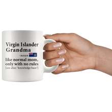 Load image into Gallery viewer, RobustCreative-Virgin Islander Grandma Definition British Virgin Islands Flag Grandmother - 11oz White Mug family reunion gifts Gift Idea
