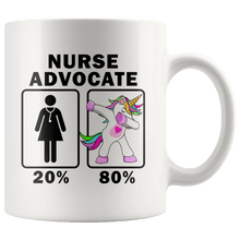 Load image into Gallery viewer, RobustCreative-Nurse Advocate Dabbing Unicorn 20 80 Principle Superhero Girl Womens - 11oz White Mug Medical Personnel Gift Idea
