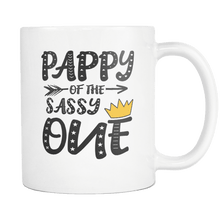 Load image into Gallery viewer, RobustCreative-Pappy of The Sassy One Queen King - Funny Family 11oz Funny White Coffee Mug - 1st Birthday Party Gift - Women Men Friends Gift - Both Sides Printed (Distressed)
