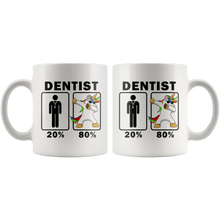 Load image into Gallery viewer, RobustCreative-Dentist Dabbing Unicorn 80 20 Principle Graduation Gift Mens - 11oz White Mug Medical Personnel Gift Idea
